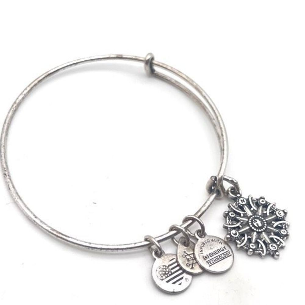 Alex and Ani‎ Women's Path of Symbols Compass Expandable Charm Bangle Bracelet